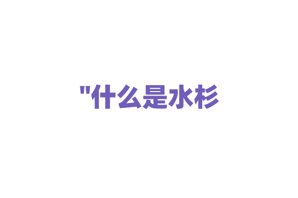 "什么是水杉？它有什么特点和用途？"